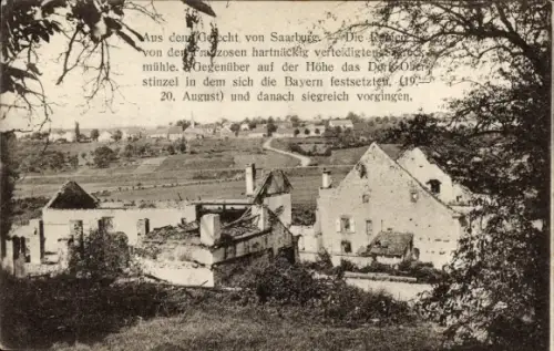 Ak Sarrebourg Saarburg Lothringen Moselle, Kriegszerstörung I. WK