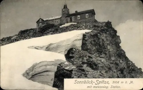 Ak Rauris in Salzburg, Sonnblick-Spitze, meteorologische Station