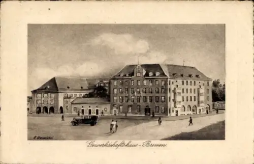 Ak Vegesack Hansestadt Bremen, Gewerkschaftshaus  Jugendheim, Saalbau, auf dem Kamp