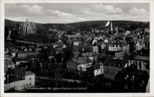 Ak Lichtenstein in Sachsen,  Oberer Stadtteil, Schloß
