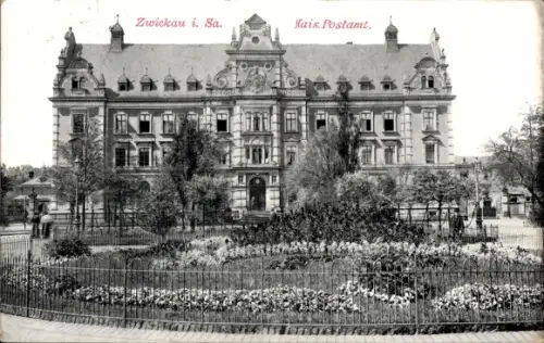 Ak Zwickau in Sachsen,  Kais. Postamt