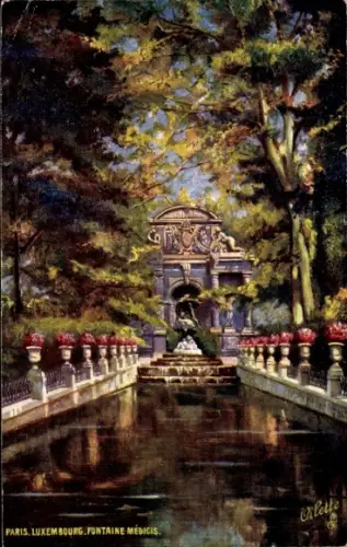 Künstler Ak Paris Frankreich, Luxembourg, Fontaine Medicis, Tuck 952