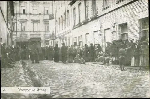 Ak Vilnius Wilna Litauen, Straßenpartie