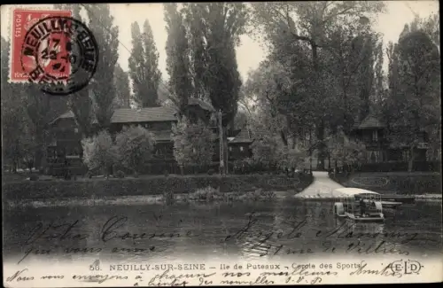 Ak Neuilly sur Seine Hauts de Seine, Île de Puteaux, Cercle des Sports