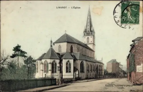 Ak Livarot Calvados, l'église