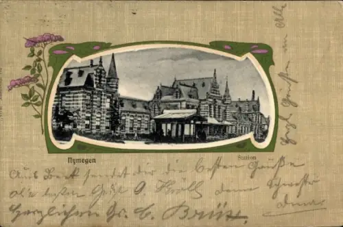 Passepartout Ak Nijmegen Gelderland, Bahnhof