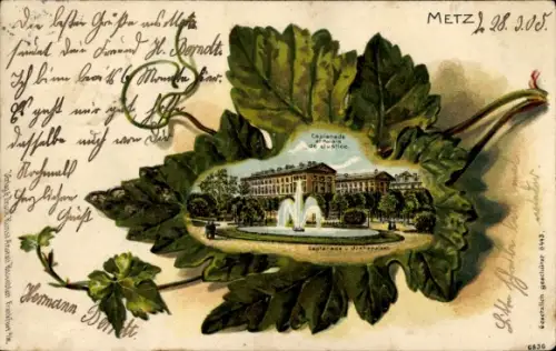 Litho Metz Moselle, Esplanade, Justizpalast
