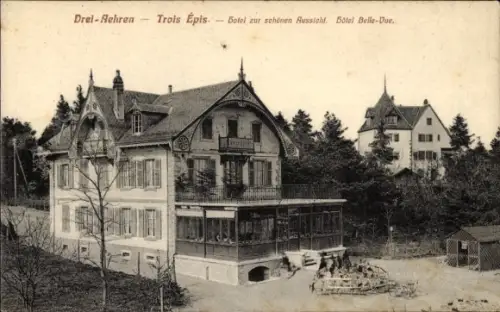 Ak Trois Épis Drei Ähren Elsass Haut Rhin, Hotel zur schönen Aussicht