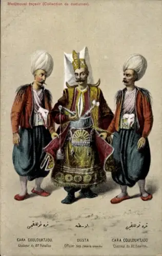 Künstler Ak Trachtenuniformen der türkischen Armee, Jäger 83. Bataillon, Offizier