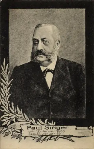 Ak Fabrikant und Politiker Paul Singer, Portrait