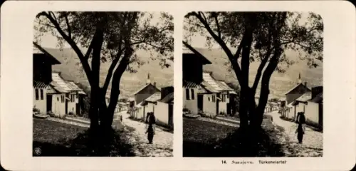 Stereo Foto Sarajevo Bosnien Herzegowina, Türkenviertel