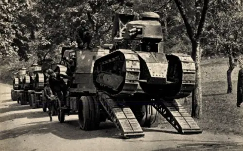 Ak Französische Armee, Panzer, Waffengattung