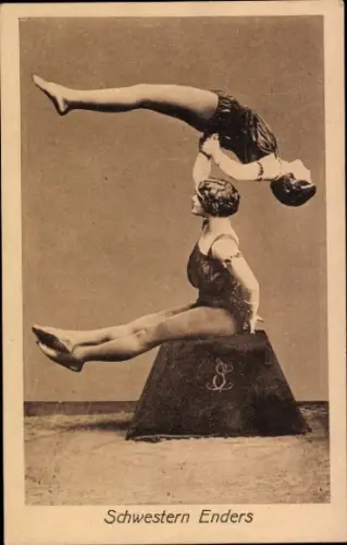 Ak Schwestern Enders, Artistinnen, Akrobaten