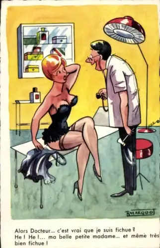 Künstler Ak Marquo, Alors Docteur..c'est vrai que je suis fichue?