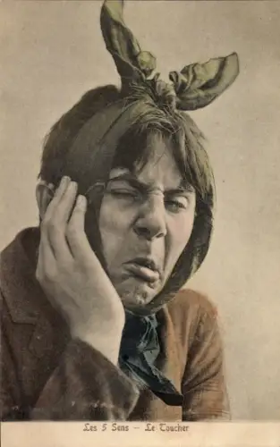 CPA Les 5 Sens, Le Toucher