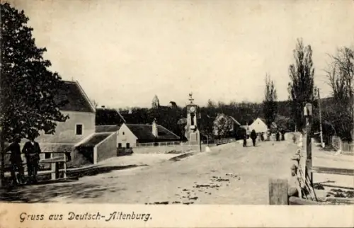 Ak Bad Deutsch Altenburg in Niederösterreich, Straßenpartie