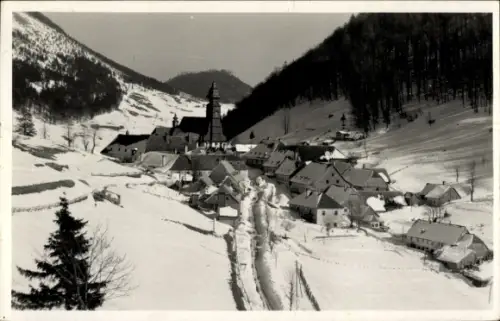 Ak Annaberg in Niederösterreich, Winteransicht