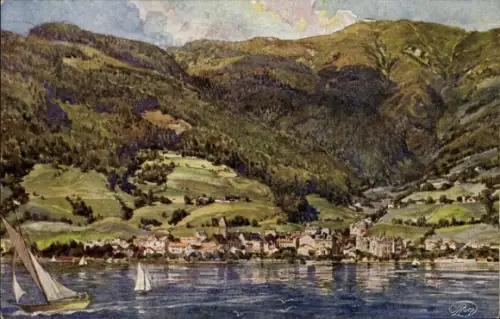 Ak Zell am See in Salzburg, Panorama, Schmittenhöhe