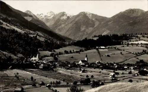 Ak Schladming Steiermark, Berglandschaft, Ortschaft