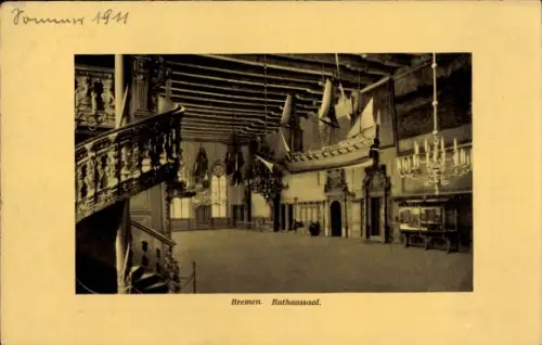 Ak Hansestadt Bremen,  Rathaussaal