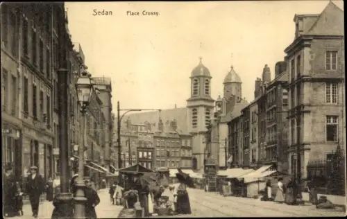 Ak Sedan Ardennes, Place Crussy