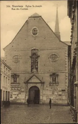 Ak Verviers Wallonien Lüttich, Eglise St. Joseph, Rue des Carmes