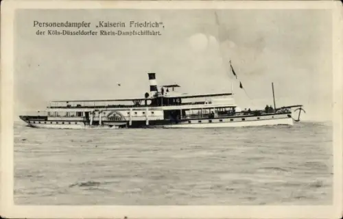 Ak Rheindampfer Kaiserin Friedrich, Salondampfer