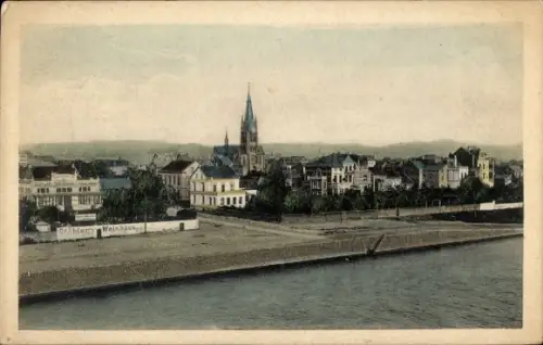 Ak Beuel Bonn am Rhein, Teilansicht, Kirche, Stählers Weinhaus