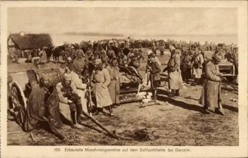 Ak Berzniki Polen, erbeutete Maschinengewehre auf dem Schlachtfelde