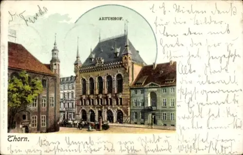 Litho Toruń Thorn Westpreußen, Artushof
