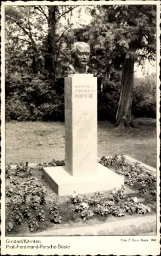 Ak Gmünd in Kärnten, Ferdinand-Porsche-Büste