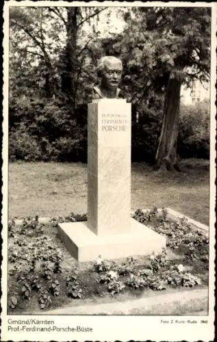 Ak Gmünd in Kärnten, Ferdinand-Porsche-Büste