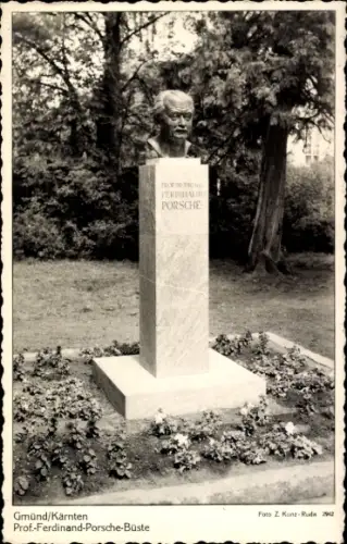 Ak Gmünd in Kärnten, Ferdinand Porsche Büste