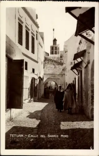 CPA Tetuan Tétouan Marokko, Calle del Barrio Mord