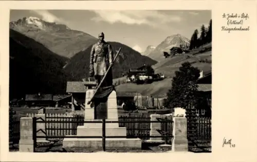 Ak Sankt Jakob in Defereggen Tirol, Kriegerdenkmal