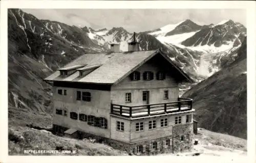 Ak Riffelseehütte St. Leonhard Pitztal, Riffelseehütte, Alpenpanorama