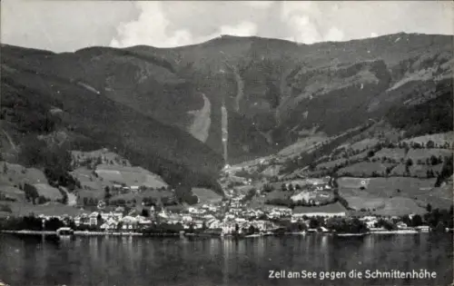 Ak Zell am See in Salzburg, Panoramablick gegen die Schmittenhöhe