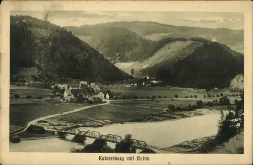 Ak Sankt Michael Steiermark, Gesamtansicht, Burgruine Kaisersberg