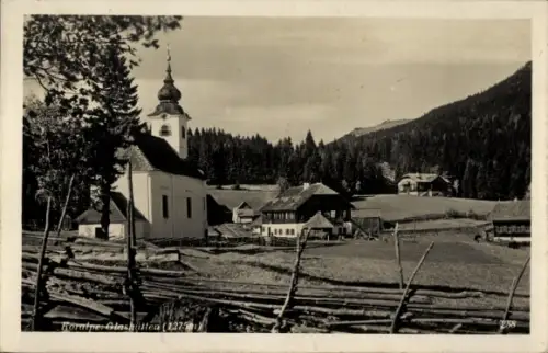 Ak Glashütten Steiermark, Ortspartie, Kirche