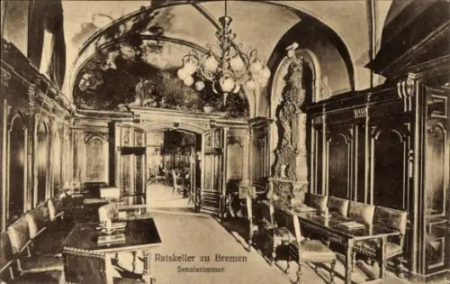 Ak Hansestadt Bremen, Ratskeller zu  Senatszimmer