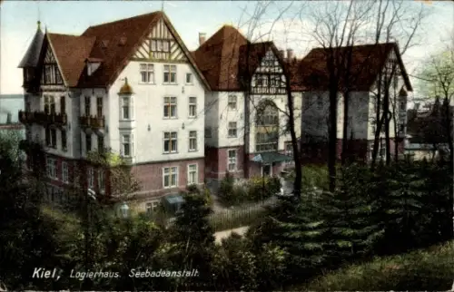 Ak Kiel,  Logierhaus, Seebadeanstalt