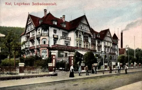 Ak Kiel,  Logirhaus Seebadeanstalt