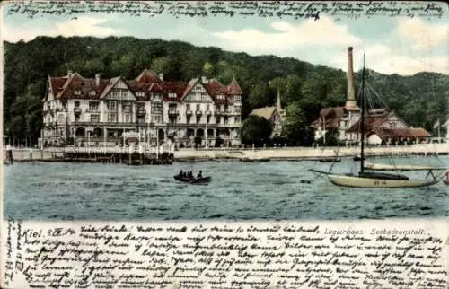 Ak Kiel in Schleswig Holstein, Blick auf das Logierhaus, Seebadeanstalt