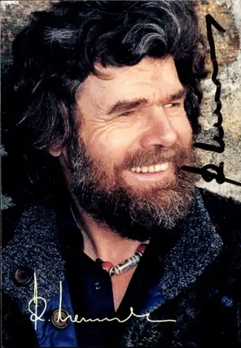 Autogrammkarte Bergsteiger Reinhold Messner