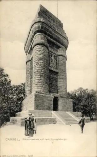 Ak Kassel in Hessen, Bismarcksäule, Brasselsberg
