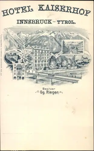 Ak Innsbruck in Tirol, Hotel Kaiserhof