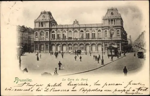 Ak Bruxelles Brüssel, La Gare du Nord