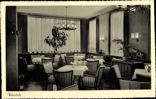 Ak Hansestadt Bremen, Hotel zur Post, Weinstube, Bahnhofsplatz 11