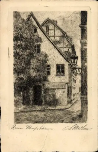 Künstler Ak Berlin Mitte, Zum Nussbaum