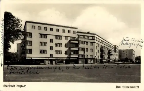 Ak Hansestadt Rostock, am Ulmenmarkt